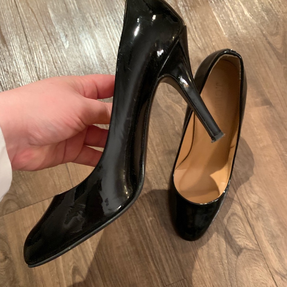 Jcrew patent black pumps